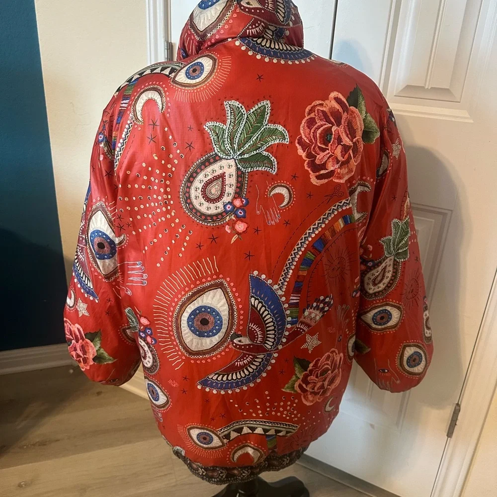 Farm Rio Reversible Mystic Puffer Jacket size S/M - Picture 11 of 12
